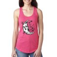thumbnail image 1 of Wild Bobby Crescent Moon Astrology Puff Print Fashion Ladies Racerback Tank Top, Hot Pink, Small, 1 of 6
