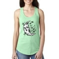 thumbnail image 1 of Wild Bobby Crescent Moon Astrology Puff Print Fashion Ladies Racerback Tank Top, Mint, X-Large, 1 of 6