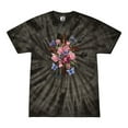 thumbnail image 1 of Wild Bobby, Cross with Flowers and Butterflies, Inspirational/Christian, Tie-Dye Tees, Spiral Black, Medium, 1 of 3