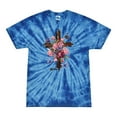 thumbnail image 1 of Wild Bobby, Cross with Flowers and Butterflies, Inspirational/Christian, Tie-Dye Tees, Spiral Royal, Small, 1 of 3