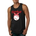 thumbnail image 1 of Wild Bobby, Cute Baseball Mom Ribbon Gift, Mother's Day, Men Graphic Tank Top, Black, Small, 1 of 3