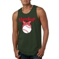 thumbnail image 1 of Wild Bobby, Cute Baseball Mom Ribbon Gift, Mother's Day, Men Graphic Tank Top, Forest Green, 3XL, 1 of 3