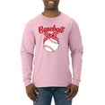 thumbnail image 1 of Wild Bobby, Cute Baseball Mom Ribbon Gift, Mother's Day, Men Long Sleeve Shirt, Light Pink, X-Large, 1 of 3