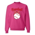 thumbnail image 1 of Wild Bobby, Cute Baseball Mom Ribbon Gift, Mother's Day, Unisex Crewneck Graphic Sweatshirt, Fuschia, Small, 1 of 3
