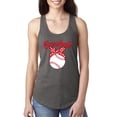 thumbnail image 1 of Wild Bobby, Cute Baseball Mom Ribbon Gift, Mother's Day, Women Racerback Tank Top, Dark Grey, X-Large, 1 of 3