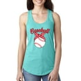 thumbnail image 1 of Wild Bobby, Cute Baseball Mom Ribbon Gift, Mother's Day, Women Racerback Tank Top, Tahiti Blue, Small, 1 of 3