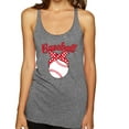 thumbnail image 1 of Wild Bobby, Cute Baseball Mom Ribbon Gift, Mother's Day, Women Tri-Blend Racerback Tank Top, Premium Heather, X-Large, 1 of 3