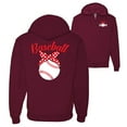 thumbnail image 1 of Wild Bobby,Cute Baseball Mom Ribbon Gift Sports Front and Back Graphic Zip Up Hoodie Sweatshirt, Maroon, 2XL, 1 of 2