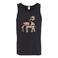 thumbnail image 1 of Wild Bobby, Cute Colorful Elephant Squirrel Mosaic, Animal Lover, Men Graphic Tank Top, Black, Small, 1 of 4