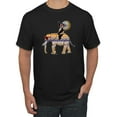 thumbnail image 1 of Wild Bobby, Cute Colorful Elephant Squirrel Mosaic, Animal Lover, Men Graphic Tee, Black, Medium, 1 of 4