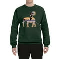 thumbnail image 1 of Wild Bobby, Cute Colorful Elephant Squirrel Mosaic, Animal Lover, Unisex Crewneck Graphic Sweatshirt, Forest Green, 3X-Large, 1 of 4