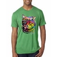 thumbnail image 1 of Wild Bobby, Cute Colorful Rainbow Cat Animal Lover Mens Premium Tri Blend T-Shirt, Envy, Large, 1 of 3