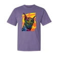 thumbnail image 1 of Wild Bobby,Cute Colorful Rainbow Doberman Dog Dog Lover Garment-Dyed Washed Look Short Sleeve Tees, Purple, Small, 1 of 3