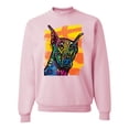 thumbnail image 1 of Wild Bobby, Cute Colorful Rainbow Doberman Dog Dog Lover Unisex Crewneck Graphic Sweatshirt, Light Pink, X-Large, 1 of 3
