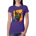 thumbnail image 1 of Wild Bobby, Cute Colorful Rainbow Doberman Dog Dog Lover Womens Slim Fit Junior Tee, Purple Rush, Large, 1 of 3