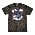 thumbnail image 1 of Wild Bobby, Cute Geek Smart Kitten Cat Wearing Glasses, Animal Lover, Tie-Dye Tees, Spiral Black, Medium, 1 of 3