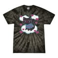 thumbnail image 1 of Wild Bobby, Cute Geek Smart Kitten Cat Wearing Glasses, Animal Lover, Tie-Dye Tees, Spiral Black, X-Large, 1 of 3