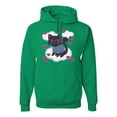 thumbnail image 1 of Wild Bobby, Cute Geek Smart Kitten Cat Wearing Glasses, Animal Lover, Unisex Graphic Hoodie Sweatshirt, Kelly, Large, 1 of 3