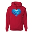thumbnail image 1 of Wild Bobby, Cute Heart Shaped Couple Dolphins, Animal Lover, Unisex Graphic Hoodie Sweatshirt, Red, 2XL, 1 of 3