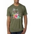 thumbnail image 1 of Wild Bobby, Cute Hearts and Flowers Blessed, Inspirational/Christian, Men Premium Tri Blend Tee, Military Green, Large, 1 of 3