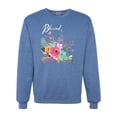 thumbnail image 1 of Wild Bobby, Cute Hearts and Flowers Blessed, Inspirational/Christian, Unisex Crewneck Graphic Sweatshirt, Vintage Heather Blue, 2XL, 1 of 3