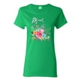 thumbnail image 1 of Wild Bobby, Cute Hearts and Flowers Blessed, Inspirational/Christian, Women Graphic Tee, Kelly, Medium, 1 of 3