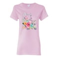 thumbnail image 1 of Wild Bobby, Cute Hearts and Flowers Blessed, Inspirational/Christian, Women Graphic Tee, Light Pink, Small, 1 of 3
