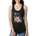 thumbnail image 1 of Wild Bobby, Cute Hearts and Flowers Blessed, Inspirational/Christian, Women Racerback Tank Top, Black, Small, 1 of 3