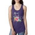 thumbnail image 1 of Wild Bobby, Cute Hearts and Flowers Blessed, Inspirational/Christian, Women Racerback Tank Top, Purple Rush, Small, 1 of 3