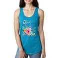 thumbnail image 1 of Wild Bobby, Cute Hearts and Flowers Blessed, Inspirational/Christian, Women Racerback Tank Top, Turquoise, Small, 1 of 3