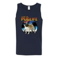 thumbnail image 1 of Wild Bobby, Cute Pug Life Living, Animal Lover, Men Graphic Tank Top, Navy, XX-Large, 1 of 4