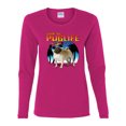 thumbnail image 1 of Wild Bobby, Cute Pug Life Living, Animal Lover, Women Graphic Long Sleeve Tee, Fuschia, X-Large, 1 of 4
