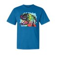 thumbnail image 1 of Wild Bobby,Cute Rainbow Neon Doberman Dog Lover Garment-Dyed Washed Look Short Sleeve Tees, Cobalt, X-Large, 1 of 3