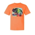 thumbnail image 1 of Wild Bobby,Cute Rainbow Neon Doberman Dog Lover Garment-Dyed Washed Look Short Sleeve Tees, Neon Orange, Large, 1 of 3