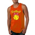 thumbnail image 1 of Wild Bobby, Cute Ribbon Bow Softball Mom Gift, Mother's Day, Men Graphic Tank Top, Orange, 2XL, 1 of 3