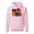 thumbnail image 1 of Wild Bobby, Cute Smiling Neon Pitbull Dog Breed Dog Lover Unisex Graphic Hoodie Sweatshirt, Light Pink, Small, 1 of 3
