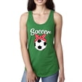 thumbnail image 1 of Wild Bobby, Cute Soccer Mom Ribbon Soccer Ball Gift Sports, Mother's Day, Women Racerback Tank Top, Kelly, Small, 1 of 3
