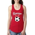 thumbnail image 1 of Wild Bobby, Cute Soccer Mom Ribbon Soccer Ball Gift Sports, Mother's Day, Women Racerback Tank Top, Red, Large, 1 of 3