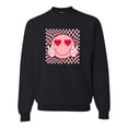 thumbnail image 1 of Wild Bobby Cute Trippy Peace Heart Valentine's Day Peace Hipster Vibes Unisex Crewneck Sweatshirt, 1 of 6