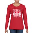 thumbnail image 1 of Wild Bobby Cute Trippy Peace Heart Valentine's Day Peace Hipster Vibes Women Graphic Long Sleeve Tee, 1 of 6