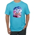 thumbnail image 1 of Wild Bobby, Cute Trippy Space Cat Riding Pizza, Animal Lover, Men Graphic Tees, Light Turquoise, X-Large, 1 of 3