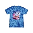 thumbnail image 1 of Wild Bobby, Cute Trippy Space Cat Riding Pizza, Animal Lover, Tie-Dye Tees, Spiral Royal, Small, 1 of 3