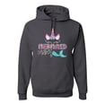 thumbnail image 1 of Wild Bobby, Cute Unicorn Mermaid Vibes Children Girl Birthday, Streetwear, Unisex Graphic Hoodie Sweatshirt, Charcoal, Large, 1 of 3