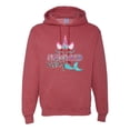 thumbnail image 1 of Wild Bobby, Cute Unicorn Mermaid Vibes Children Girl Birthday, Streetwear, Unisex Graphic Hoodie Sweatshirt, Vintage Heather Red, Small, 1 of 3