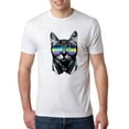 thumbnail image 1 of Wild Bobby, DJ Kitty Cat with Headphones | Mens Cat Lover Premium Tri Blend T-Shirt, Heather White, Small, 1 of 3