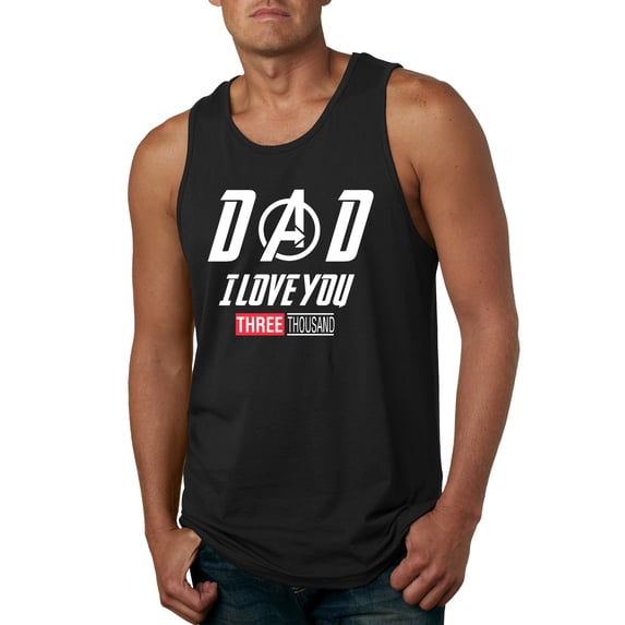 Wild Bobby, Dad I Love You 3000 Endgame Superhero Gift Idea, Father's Day, Men Graphic Tank Top, Black, Small