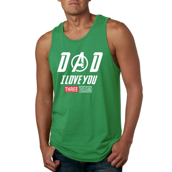 Wild Bobby, Dad I Love You 3000 Endgame Superhero Gift Idea, Father's Day, Men Graphic Tank Top, Kelly, Medium