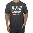 thumbnail image 1 of Wild Bobby, Dad I Love You 3000 Endgame Superhero Gift Idea, Father's Day, Men Graphic Tee, Heather Black, 5X-Large, 1 of 4
