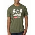 thumbnail image 1 of Wild Bobby, Dad I Love You 3000 Endgame Superhero Gift Idea, Father's Day, Men Premium Tri Blend Tee, Military Green, Medium, 1 of 4