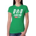 thumbnail image 1 of Wild Bobby, Dad I Love You 3000 Endgame Superhero Gift Idea, Father's Day, Women Slim Fit Junior Tee, Kelly, Medium, 1 of 4